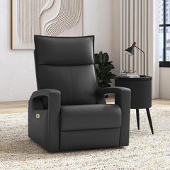 Eco Del Mar Grey P1 Recliner with Glider and Swivel - Ornate Home