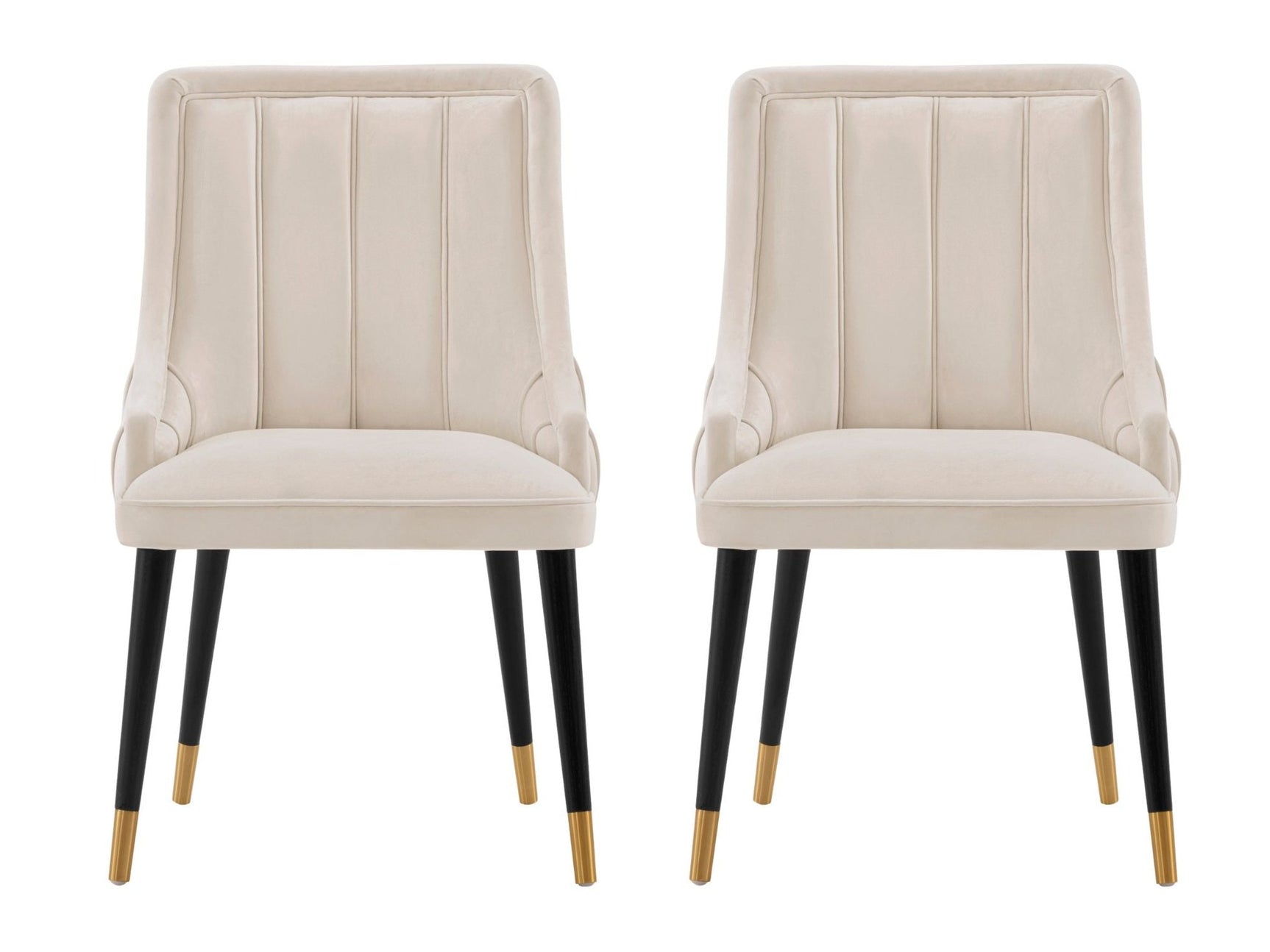 Eda Dining Chair in Cream (set of 2) - Ornate Home