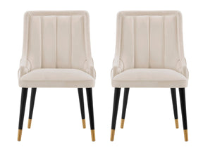 Eda Dining Chair in Cream (set of 2) - Ornate Home