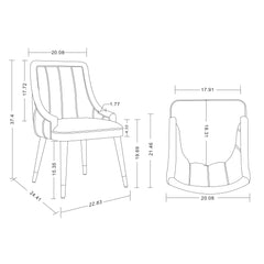 Eda Dining Chair in Cream (set of 2) - Ornate Home
