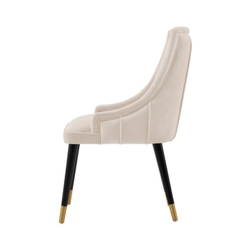 Eda Dining Chair in Cream (set of 2) - Ornate Home