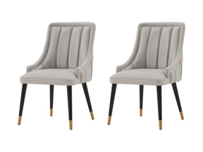 Eda Dining Chair in Grey (set of 2) - Ornate Home