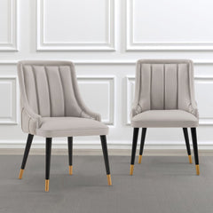 Eda Dining Chair in Grey (set of 2) - Ornate Home