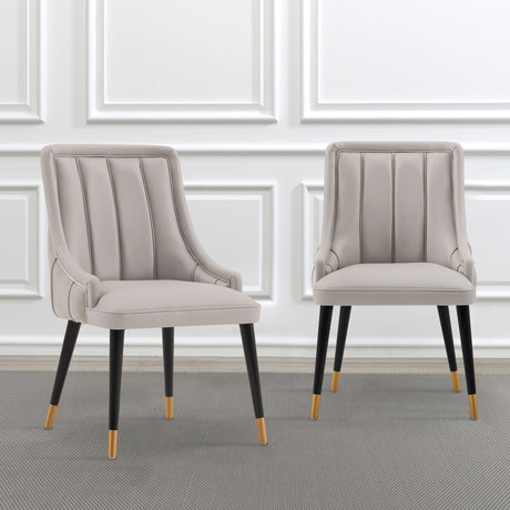 Eda Dining Chair in Grey (set of 2) - Ornate Home