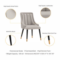 Eda Dining Chair in Grey (set of 2) - Ornate Home