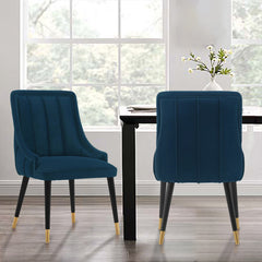 Eda Dining Chair in Midnight Blue - Ornate Home