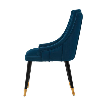 Eda Dining Chair in Midnight Blue - Ornate Home