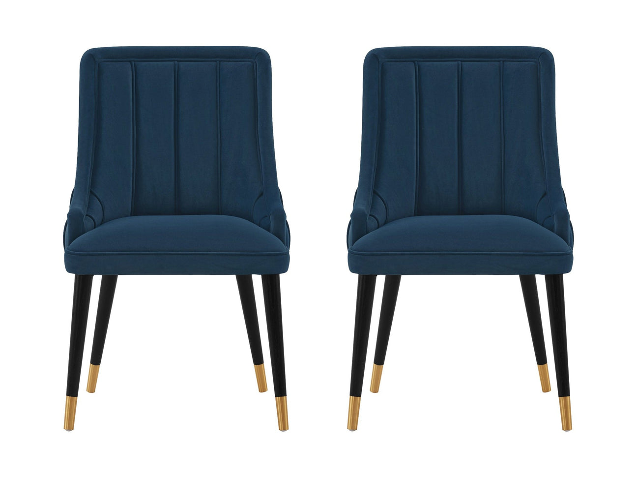 Eda Dining Chair in Midnight Blue (set of 2) - Ornate Home