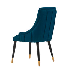 Eda Dining Chair in Midnight Blue (set of 2) - Ornate Home