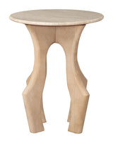 Eda White & Natural Side Table - Ornate Home