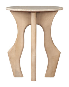 Eda White & Natural Side Table - Ornate Home