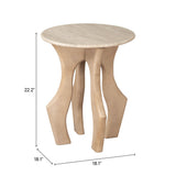 Eda White & Natural Side Table - Ornate Home