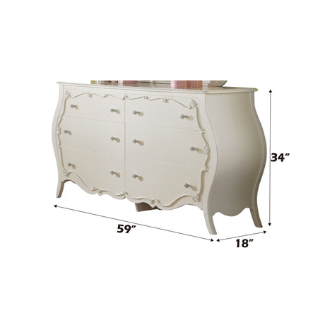 Edalene Dresser in Pearl White - Ornate Home