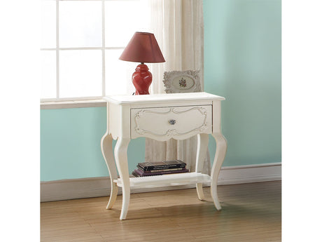 Edalene Pearl White Nightstand - Ornate Home