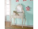 Edalene Pearl White Vanity & Mirror - Ornate Home