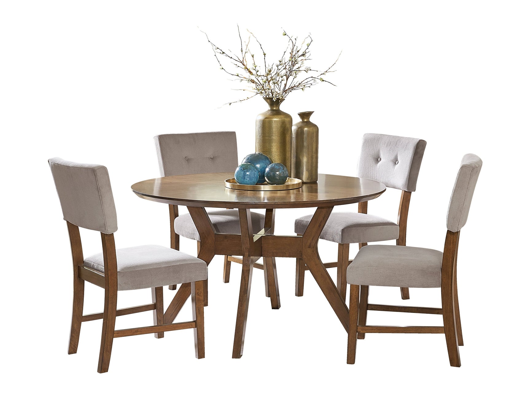Edam Light Oak 5-piece Dinig Table Set - Ornate Home