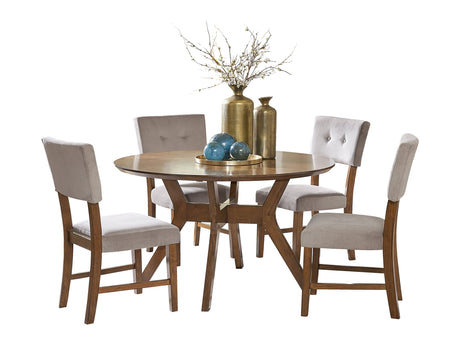 Edam Light Oak 5-piece Dinig Table Set - Ornate Home