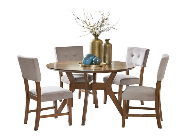 Edam Light Oak 5-piece Dinig Table Set - Ornate Home