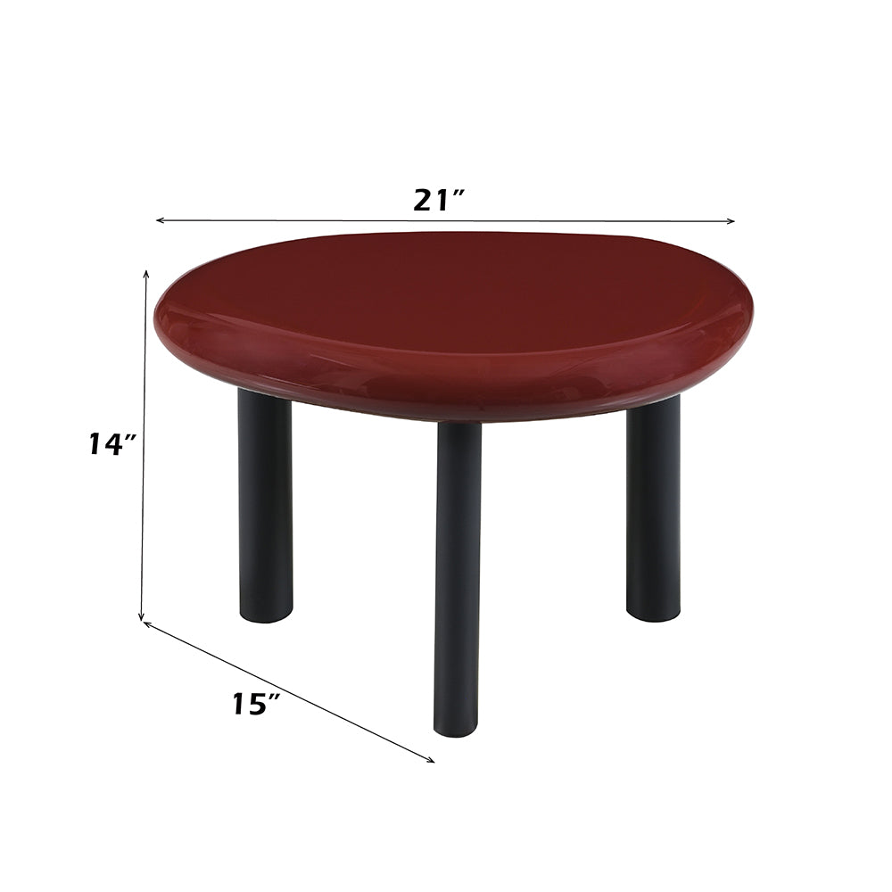 Eddie Red High Gloss End Table - Ornate Home