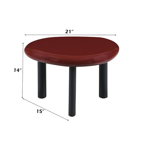 Eddie Red High Gloss End Table - Ornate Home
