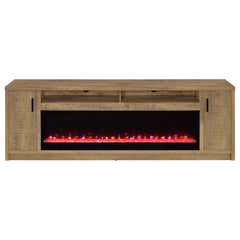 Eddy Mango 79-inch 2-door TV Stand Fireplace Media Console - Ornate Home