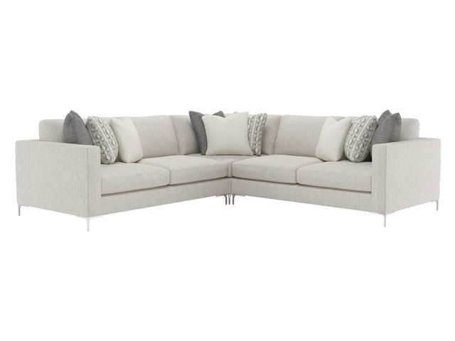 Eden Grey Fabric Sectional (3 Piece) - Ornate Home