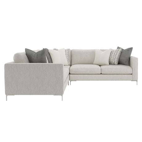Eden Grey Fabric Sectional (3 Piece) - Ornate Home