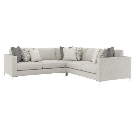 Eden Grey Fabric Sectional (3 Piece) - Ornate Home