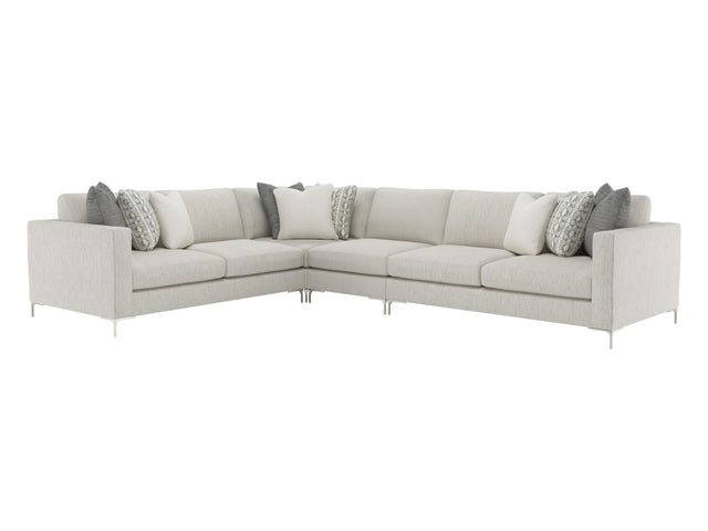 Eden Grey Fabric Sectional (4 Piece) - Ornate Home