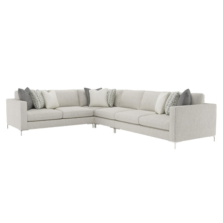 Eden Grey Fabric Sectional (4 Piece) - Ornate Home
