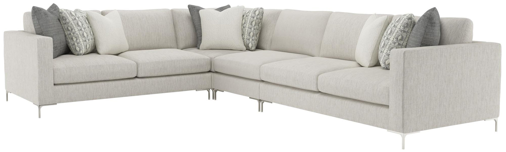 Eden Grey Fabric Sectional (4 Piece) - Ornate Home
