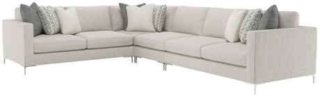 Eden Grey Fabric Sectional (4 Piece) - Ornate Home