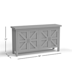 Eden Prairie Reclaimed 4 Door Accent Cabinet - Ornate Home