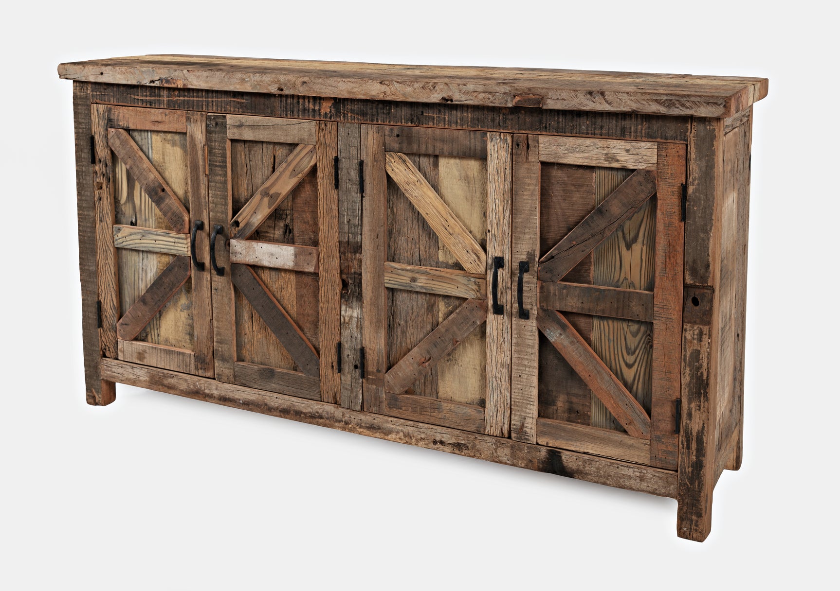 Eden Prairie Reclaimed 4 Door Accent Cabinet - Ornate Home