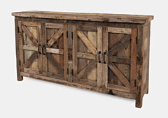 Eden Prairie Reclaimed 4 Door Accent Cabinet - Ornate Home