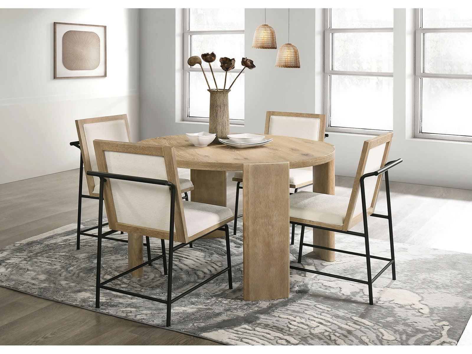 Edenbridge Oak 5 Piece Dining Set - Ornate Home