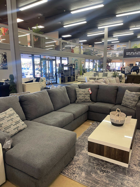 Edenfield Charcoal 3pc Sectional w/ Chaise - Ornate Home