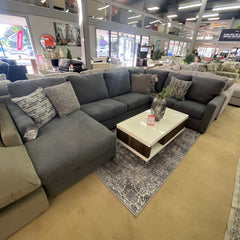 Edenfield Charcoal 3pc Sectional w/ Chaise - Ornate Home