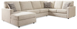 Edenfield Linen 3-Piece Sectional with Chaise (Online Special Price) - Ornate Home