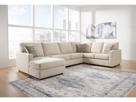 Edenfield Linen 3-Piece Sectional with Chaise - Ornate Home