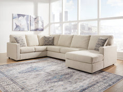 Edenfield Linen 3pc Sectional with Chaise - Ornate Home