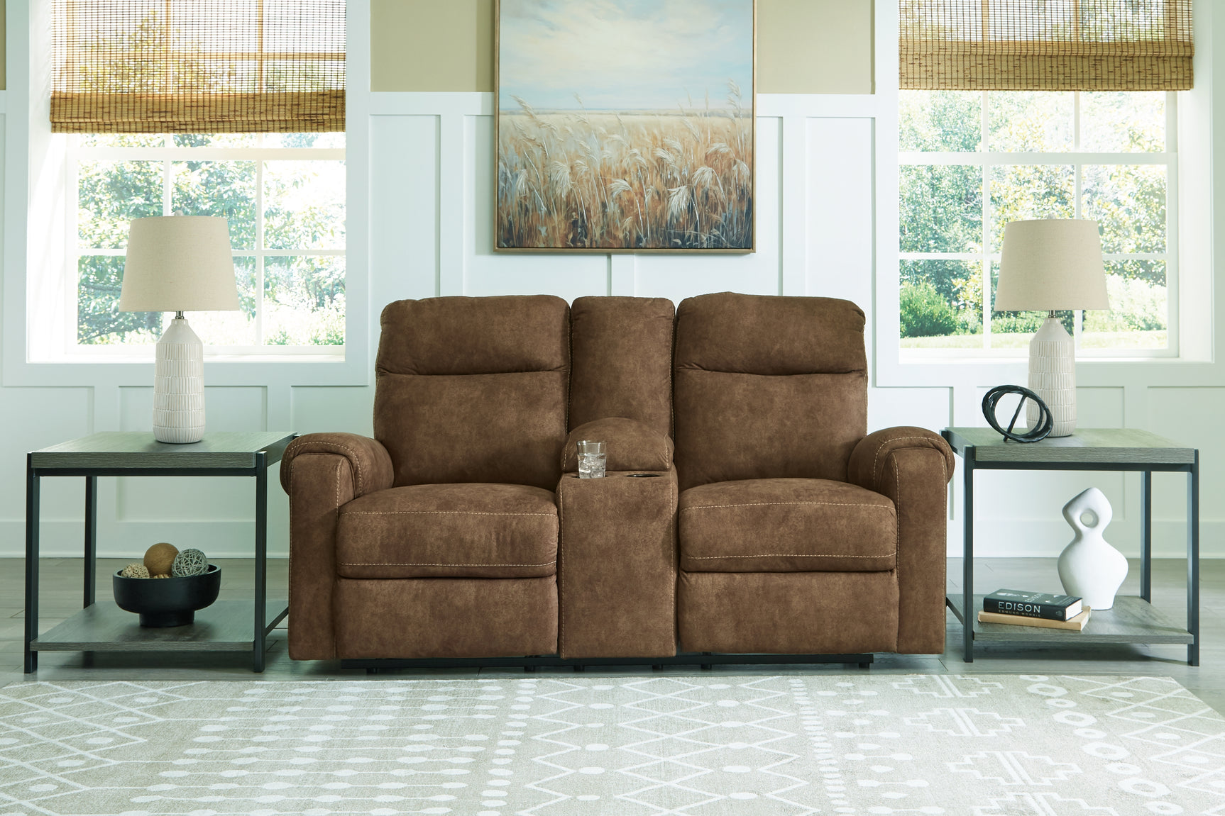 Edenwold Brindle Reclining Loveseat and Recliner - Ornate Home