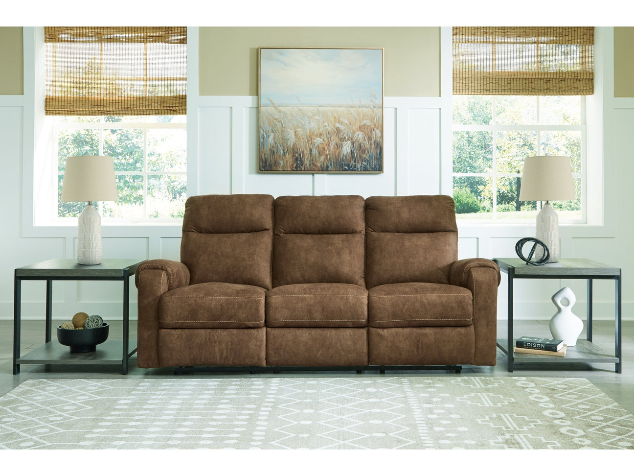 Edenwold Brown Reclining Sofa - Ornate Home