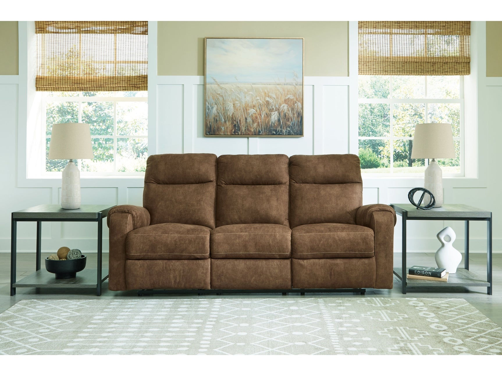 Edenwold Brown Reclining Sofa - Ornate Home