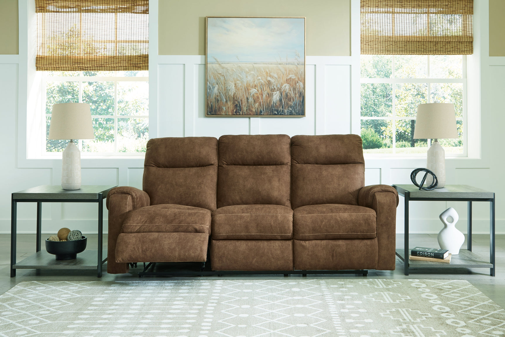 Edenwold Brown Reclining Sofa - Ornate Home