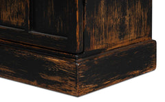 Edgar Allan Black Glass Bookcase - Ornate Home