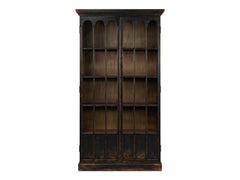 Edgar Allan Black Glass Bookcase - Ornate Home