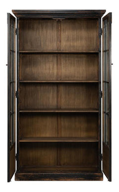 Edgar Allan Black Glass Bookcase - Ornate Home