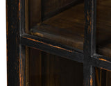 Edgar Allan Black Glass Bookcase - Ornate Home