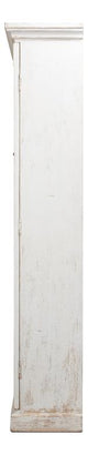 Edgar Allan White Glass Bookcase - Ornate Home